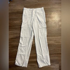 Zara White Cargo Jeans